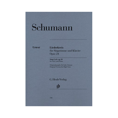 Liederkreis Song Cycle for High Voice Op 24 by Schumann - Vocal Sheet Music Edition