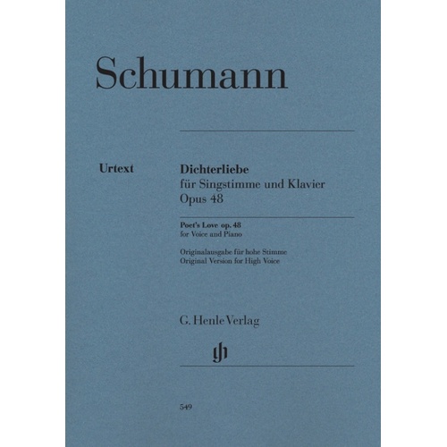 Dichterliebe Op 48 High (Softcover Book)
