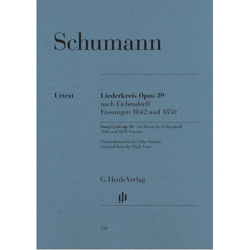 Liederkreis Op. 39 by Robert Schumann - High Versions 1842 and 1850, G. Henle Verlag, 96 Pages, Vocal Voice Category