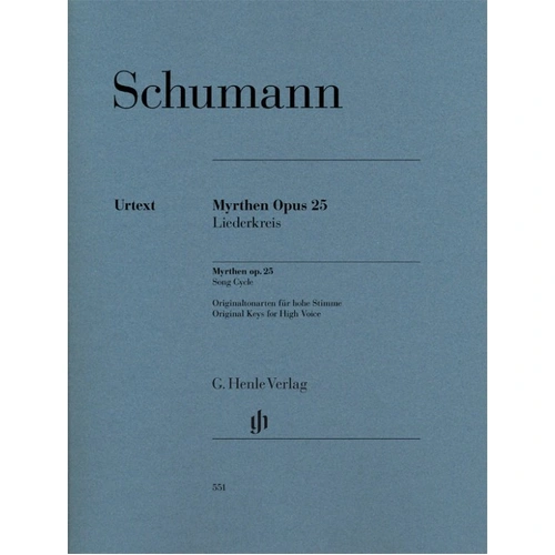 Schumann - Myrthen Op. 25 High Voice/Piano Urtext Edition