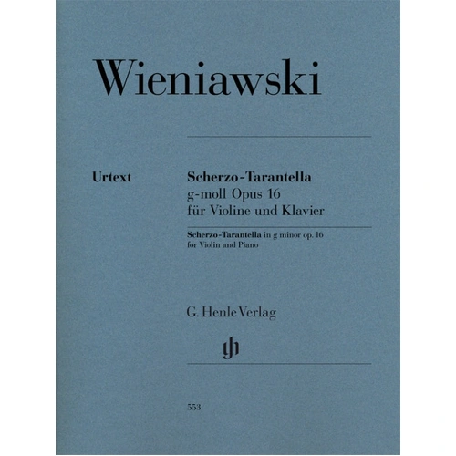 Wieniawski Scherzo Tarantella Op 16 Violin and Piano Accompaniment Sheet Music Henle HN553
