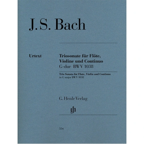 Bach Trio Sonata in G Major BWV 1038 for Flute, Violin, and Piano - Henle HN554