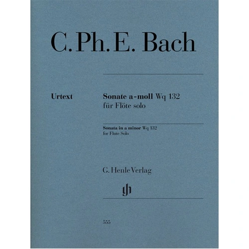 CPE Bach - Sonata in A Minor WQ 132 for Flute Solo, 22 Pages, G. Henle Verlag