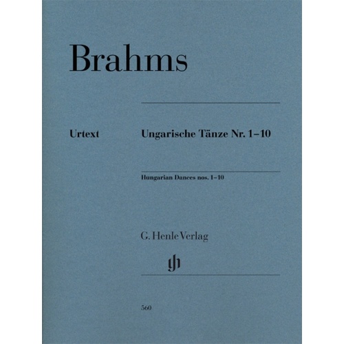 Brahms - Hungarian Dances Nos 1-10 Piano (Softcover Book)