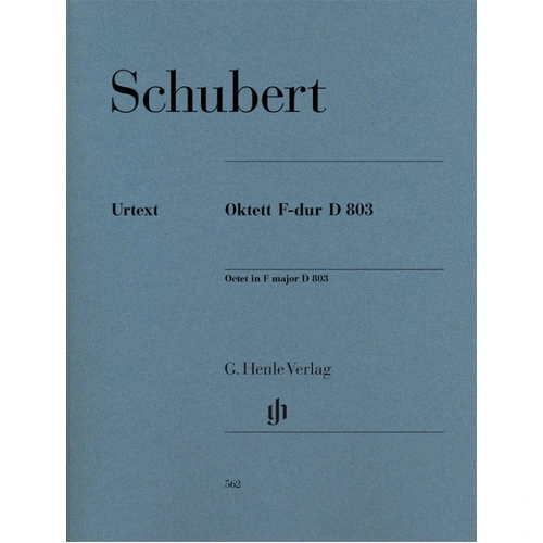 Octet in F Major D 803 Sheet Music for Clarinet, Bassoon, Horn, Violins, Viola, Cello, Double Bass
