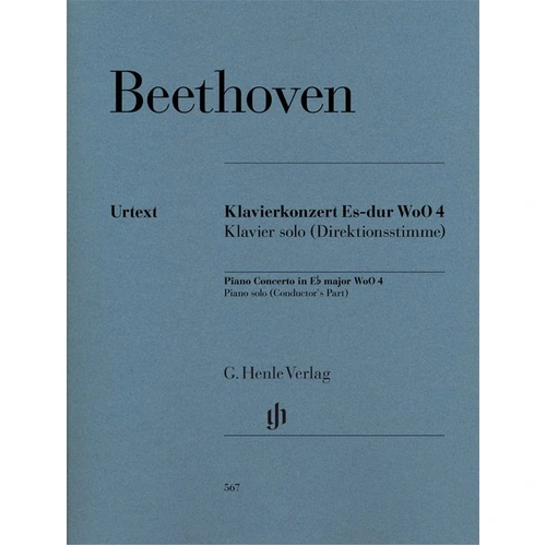 Beethoven Concerto in E Flat Wo0 4 Piano Solo - G. Henle Verlag - 1 Page