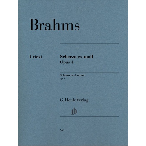 Scherzo in E Flat Minor Op. 4 for Piano Solo by Johannes Brahms