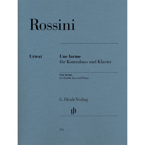 Rossini - Une Larme Double Bass/Piano (Softcover Book)