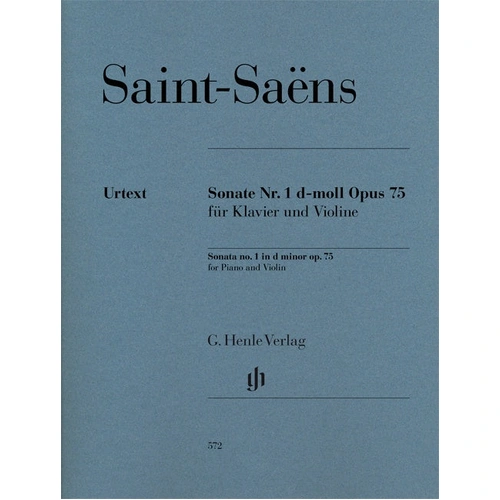 Saint-Saens Sonata No 1 Op 75 for Violin and Piano Henle HN572