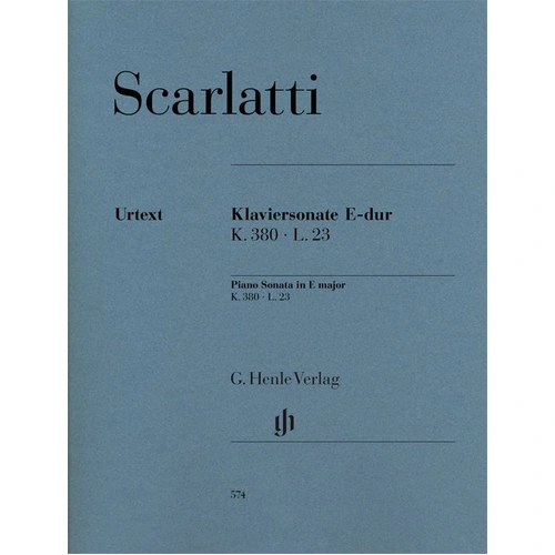 Piano Sonata in E Major K380 L 23 by Domenico Scarlatti, Piano Solo, G. Henle Verlag, 1 Page