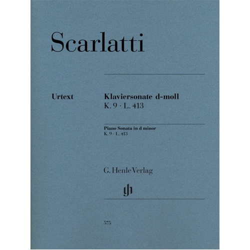Piano Sonata In D Minor K9 L 413 (Softcover Book)