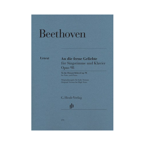 An die ferne Geliebte Op 98 High Voice/Piano Vocal Sheet Music