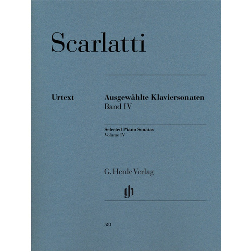Selected Piano Sonatas Volume 4 by Domenico Scarlatti - Urtext Edition