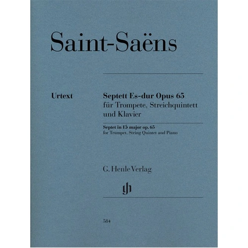 Saint-Saens - Septet in E Flat Major Op. 65, G. Henle Verlag, For Piano, Trumpet, Strings (Violin, Viola, Cello, Double Bass)