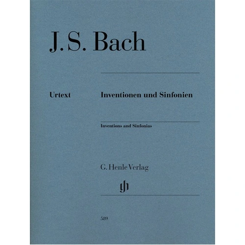 Bach - Inventions and Sinfonias for Piano, G. Henle Verlag Edition, 99 Pages, Fingering by Michael Schneidt