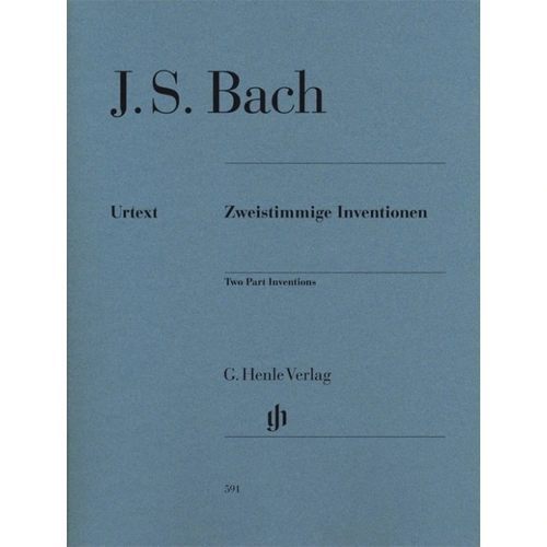 Bach - Two Part Inventions Urtext Edition for Piano, 48 Pages, Fingering by Michael Schneidt, G. Henle Verlag