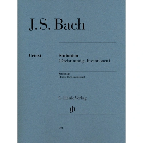Sinfonias (Three Part Inventions) BWV 787-801 by Johann Sebastian Bach, G. Henle Verlag, 59 Pages, Fingering by Michael Schneidt