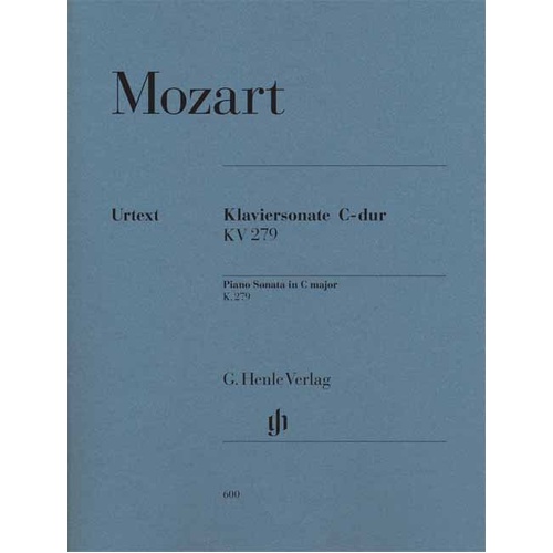 Mozart Piano Sonata C Major K. 279 (189D) - Urtext Edition for Piano Solo