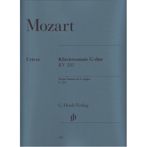 Piano Sonata G Major K. 283 by Mozart - Urtext Edition, Edited by Ernst Herttrich, 19 Pages, Piano Solo