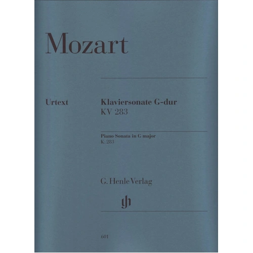 Piano Sonata G Major K. 283 by Mozart - Urtext Edition, Edited by Ernst Herttrich, 19 Pages, Piano Solo