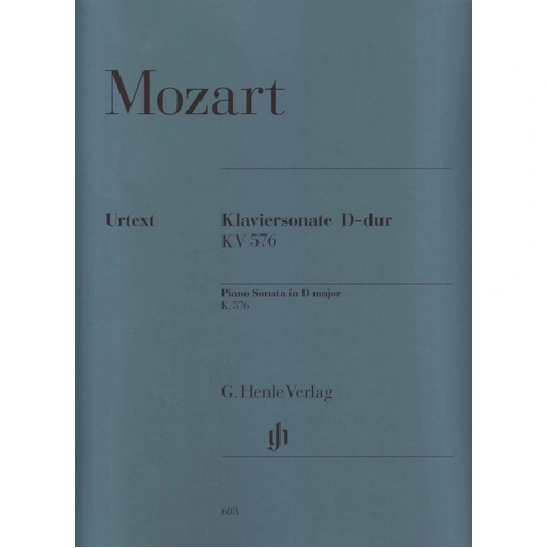 Mozart Piano Sonata D Major K 576 Urtext Edition for Piano Solo - 18 Pages