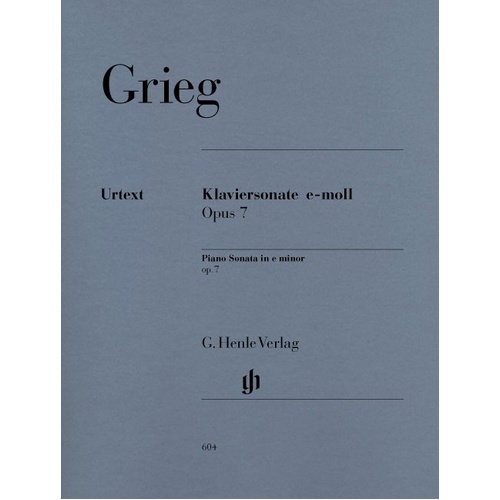 Grieg - Sonata in E Minor Op. 7 Piano Urtext Edition by G. Henle Verlag