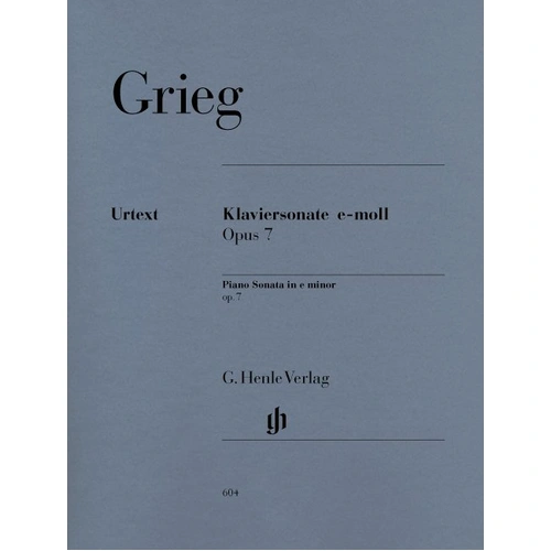 Grieg - Sonata in E Minor Op. 7 Urtext Edition for Piano Solo, 32 Pages, Edited by Ernst-Gunter Heinemann, Fingering by Einar Steen-Nokleberg