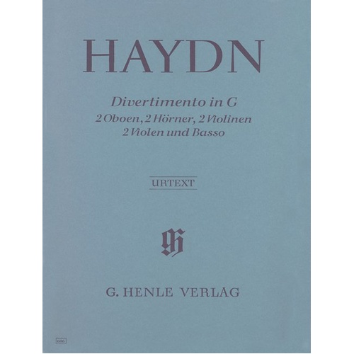 Divertimento G Major Hob. II:9 for Oboe, Horn, Violin, Viola - Joseph Haydn, G. Henle Verlag, 54 Pages