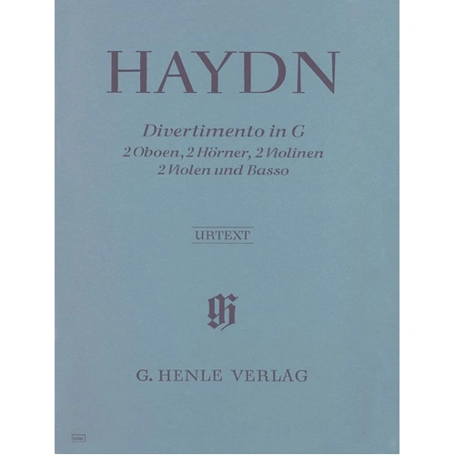 Divertimento G Major Hob. II:9 by Joseph Haydn for Oboe, Horn, Violin, Viola, and Bass - 54 Pages, G. Henle Verlag