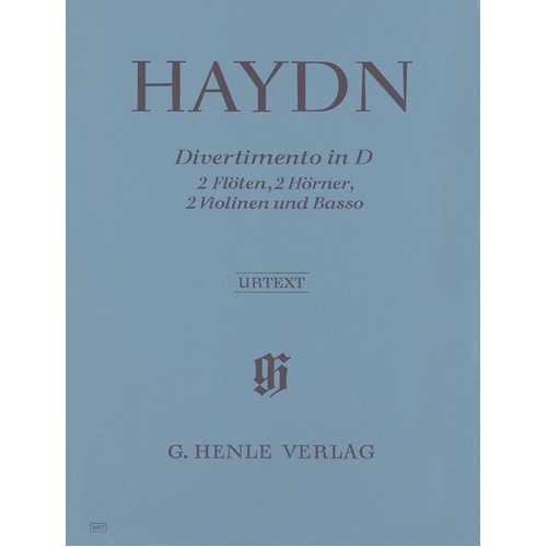 Divertimento D Major Hob. II:8 for Flute and Violin by Joseph Haydn, Published by G. Henle Verlag, 41 Pages