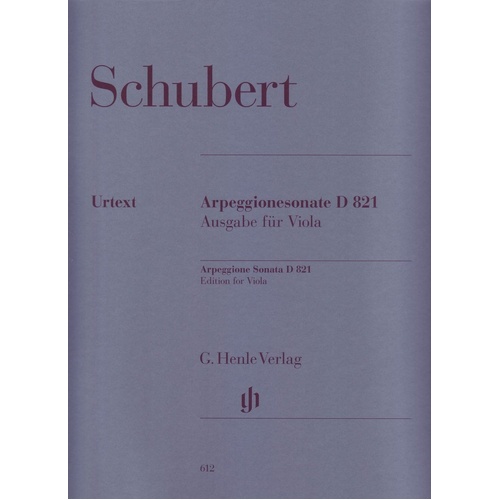 Schubert - Sonata in A Minor D 821 for Arpeggione and Piano, Viola Edition