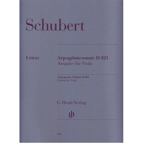 Schubert Sonata in A Minor D 821 for Arpeggione and Piano - Viola Edition