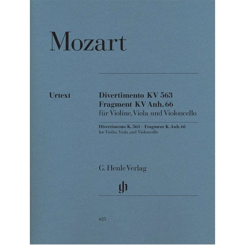 Mozart - Divertimento K 563 E Flat for Violin/Viola/Cello by G. Henle Verlag, 78 Pages, String Trio
