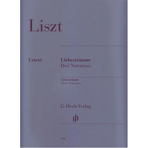 Liebestraum Nos 1 to 3 for Piano Solo by Franz Liszt, G. Henle Verlag, 23 Pages