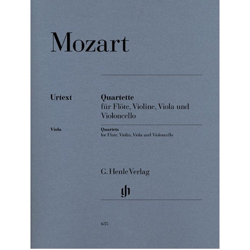 Flute Quartets K285 K285A K285B K298 by Mozart - Urtext Edition