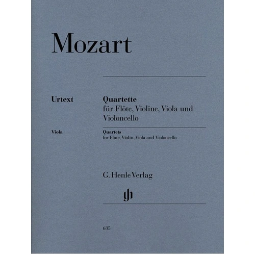 Flute Quartets K285 K285A K285B K298 Parts by Mozart - Urtext Edition