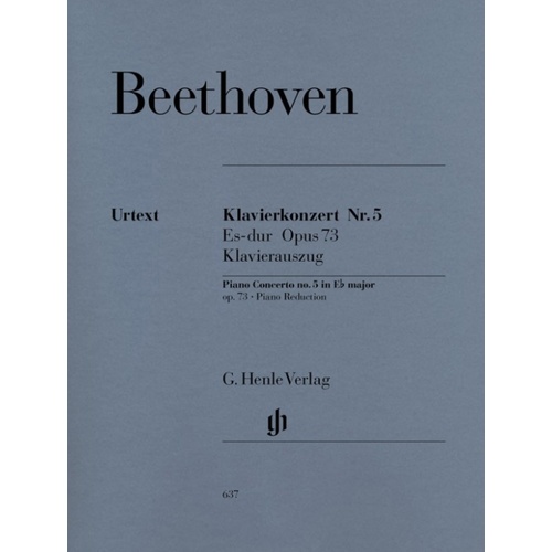 Beethoven - Concerto No 5 Op 73 E Flat Emperor 2P 4H (Softcover Book)