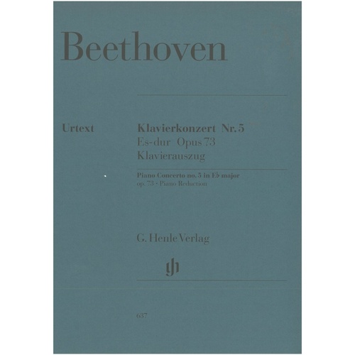 Beethoven - Concerto No. 5 Op. 73 E Flat Emperor for 2 Pianos 4 Hands, G. Henle Verlag, 104 Pages