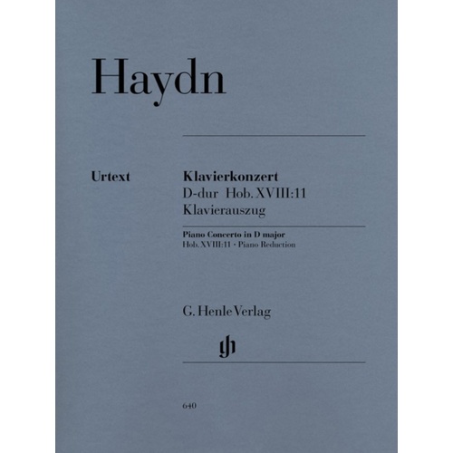Haydn - Concerto Hob 18 No 11 D Major 2P 4H (Softcover Book)