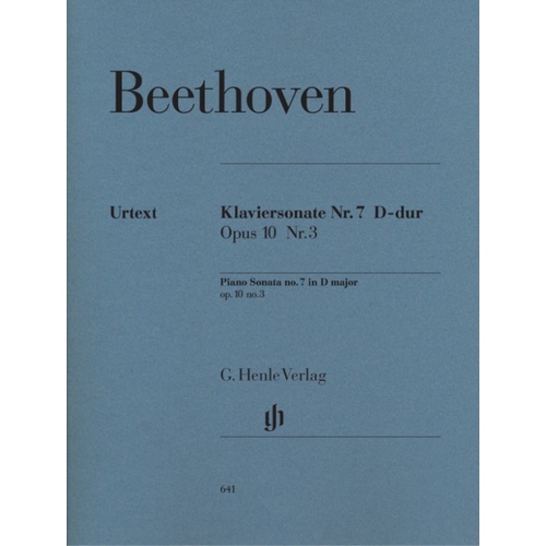 Beethoven - Sonata Op 10 No 3 D Major (Softcover Book)