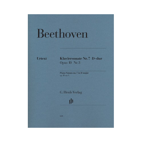 Beethoven Piano Sonata No. 7 D Major Op. 10 No. 3 Urtext Edition Edited by Bertha Antonia Wallner