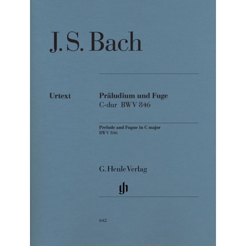 Bach - Prelude And Fugue Bwv 846 C Urtext (Softcover Book)