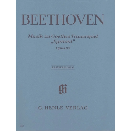 Egmont Op 84 Urtext Piano Reduction by Beethoven - G. Henle Verlag, 49 Pages, Piano Solo Edition