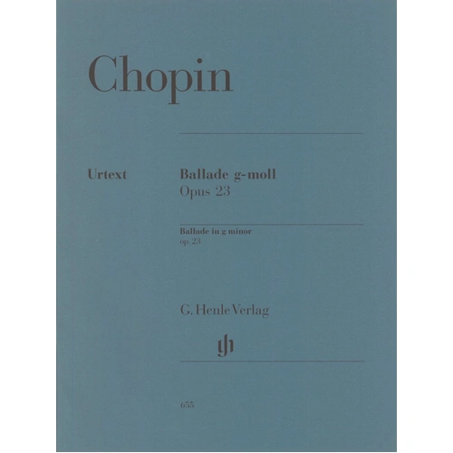 Chopin Ballade in G Minor Op. 23 for Piano, G. Henle Verlag, 18 Pages