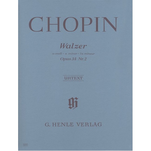 Chopin - Waltz A Minor Op. 34 No. 2 Urtext Edition for Piano Solo