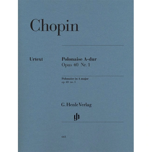 Chopin Polonaise in A Major Op. 40 No. 1 (Military) Urtext Piano Solo - G. Henle Verlag