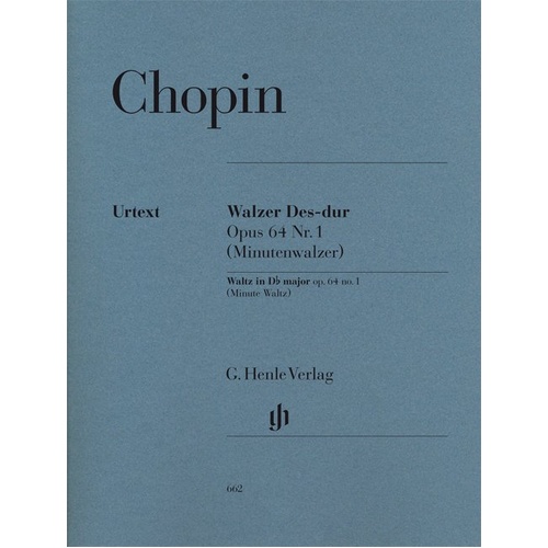 Waltz Op 64 No 1 D Flat Urtext by Frederic Chopin, G. Henle Verlag, Piano Solo, 8 Pages