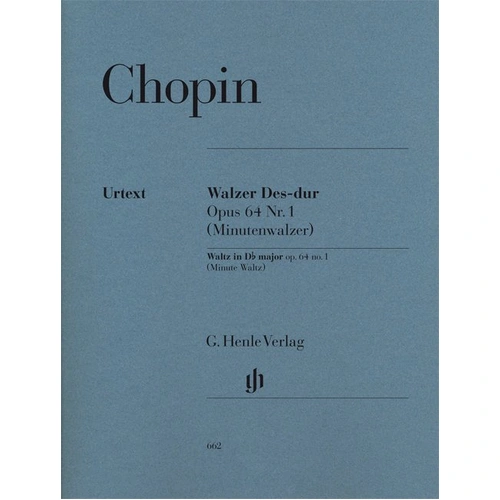 Waltz Op 64 No 1 D Flat Urtext by Frederic Chopin for Piano Solo - 8 Pages, Published by G. Henle Verlag
