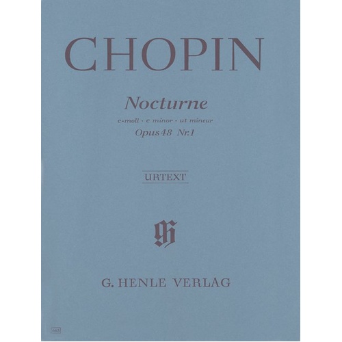 Chopin Nocturne Op 48 No 1 C Minor Urtext Edition for Piano Solo by G. Henle Verlag