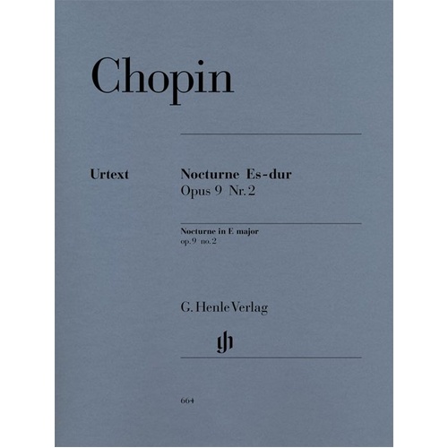 Chopin Nocturne Op. 9 No. 2 E Flat Urtext Edition for Piano Solo